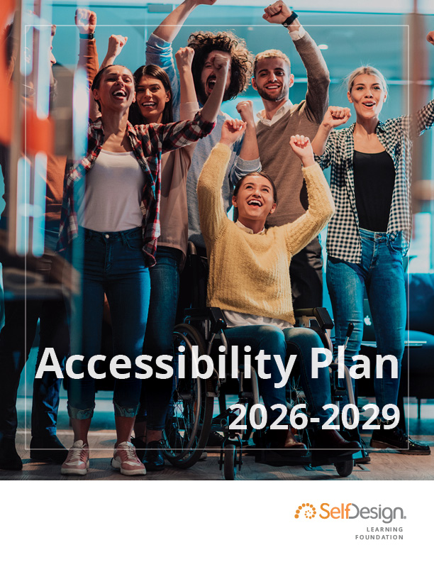SD-Accessibility-Plan-2026-2029 A family facing a sunset with their arms over each others backs. One member is in a wheelchair.